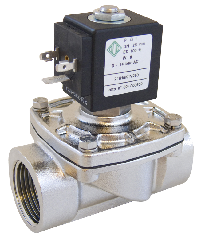 Нержавеющий электромагнитный клапан 21IH6K1V250 (ODE, Italy)