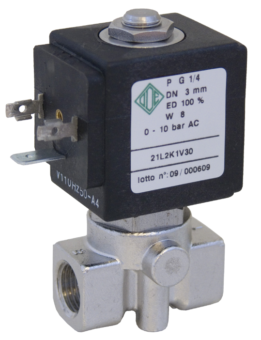 Нержавеющий соленоидный клапан 21L2K1V30 (ODE, Italy)